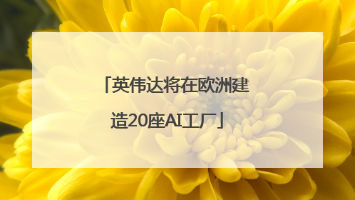 英伟达将在欧洲建造20座AI工厂