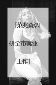 范兆森调研全市就业工作
