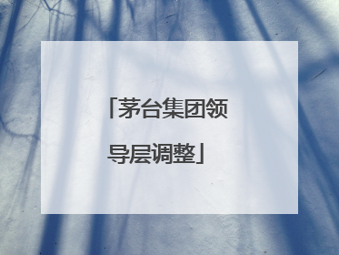茅台集团领导层调整