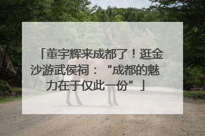 董宇辉来成都了！逛金沙游武侯祠：“成都的魅力在于仅此一份”