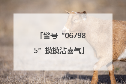警号“067985”摸摸沾喜气