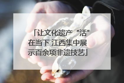 让文化遗产“活”在当下 江西集中展示百余项非遗技艺