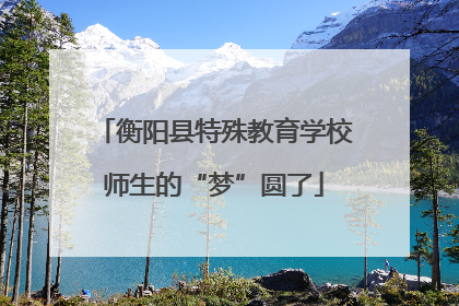 衡阳县特殊教育学校师生的“梦”圆了