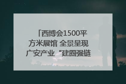 西博会1500平方米展馆 全景呈现广安产业“建圈强链”｜西博视界