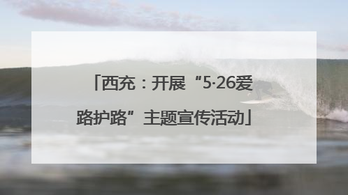 西充：开展“5·26爱路护路”主题宣传活动