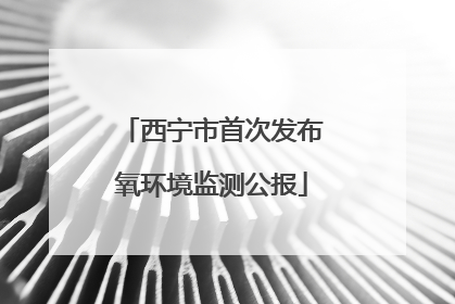 西宁市首次发布氧环境监测公报