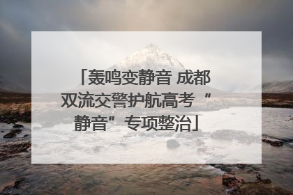轰鸣变静音 成都双流交警护航高考“静音”专项整治