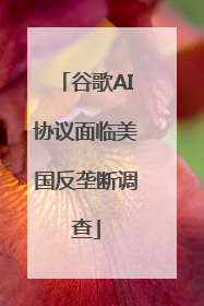 谷歌AI协议面临美国反垄断调查