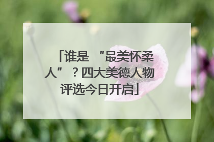 谁是 “最美怀柔人”？四大美德人物评选今日开启