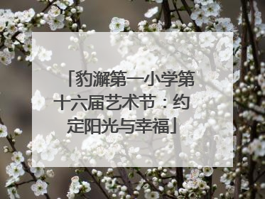 豹澥第一小学第十六届艺术节：约定阳光与幸福