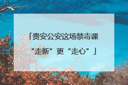 贵安公安这场禁毒课“走新”更“走心”