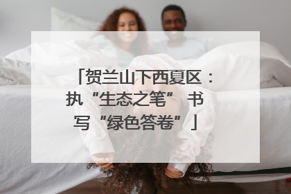 贺兰山下西夏区：执“生态之笔” 书写“绿色答卷”