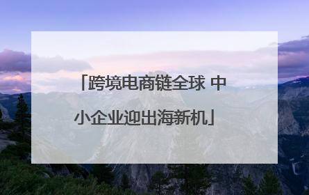 跨境电商链全球 中小企业迎出海新机