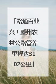 路通百业兴！滕州农村公路管养里程达3102公里