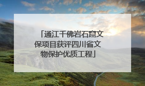 通江千佛岩石窟文保项目获评四川省文物保护优质工程