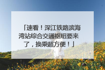 速看！深江铁路滨海湾站综合交通枢纽要来了，换乘超方便！