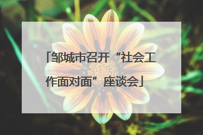 邹城市召开“社会工作面对面”座谈会
