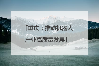 重庆：推动机器人产业高质量发展