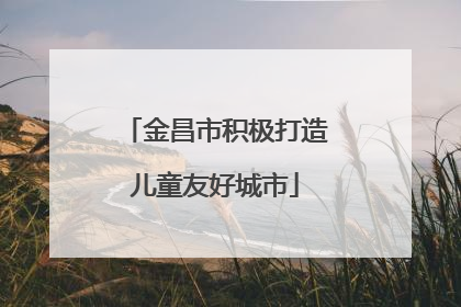 金昌市积极打造儿童友好城市