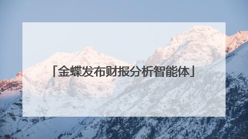 金蝶发布财报分析智能体