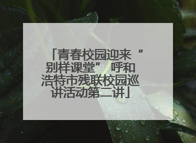 青春校园迎来“别样课堂” 呼和浩特市残联校园巡讲活动第二讲