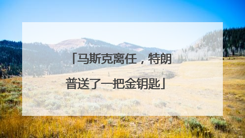 马斯克离任，特朗普送了一把金钥匙