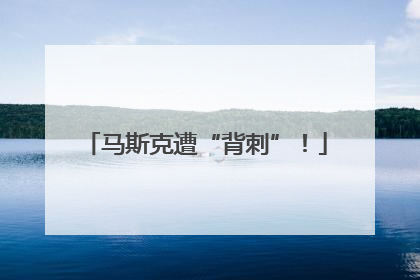 马斯克遭“背刺”！