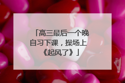 高三最后一个晚自习下课，操场上《起风了》