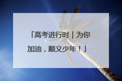 高考进行时｜为你加油，顺义少年！