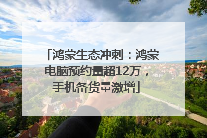 鸿蒙生态冲刺：鸿蒙电脑预约量超12万，手机备货量激增