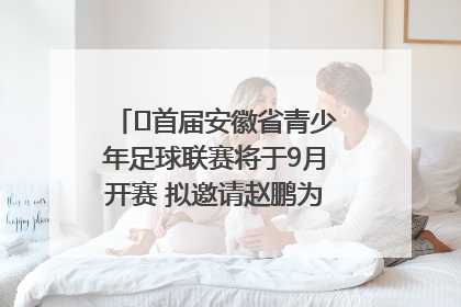 ﻿首届安徽省青少年足球联赛将于9月开赛 拟邀请赵鹏为先导赛开球