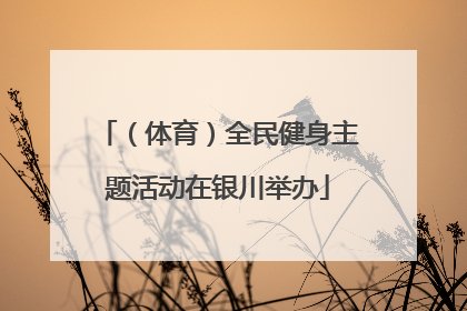 （体育）全民健身主题活动在银川举办