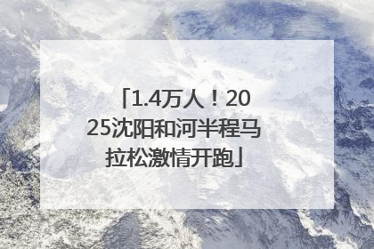 1.4万人！2025沈阳和河半程马拉松激情开跑