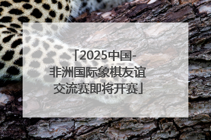 2025中国-非洲国际象棋友谊交流赛即将开赛