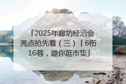 2025年廊坊经洽会亮点抢先看（三）丨6街16巷，邀你逛市集