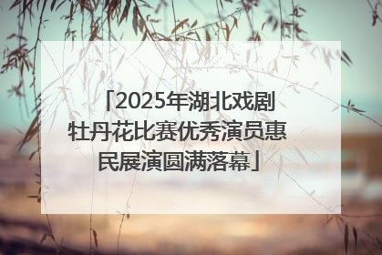 2025年湖北戏剧牡丹花比赛优秀演员惠民展演圆满落幕