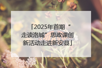 2025年首期“走读洛城”思政课创新活动走进新安县
