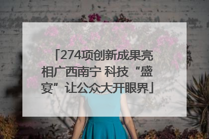 274项创新成果亮相广西南宁 科技“盛宴”让公众大开眼界