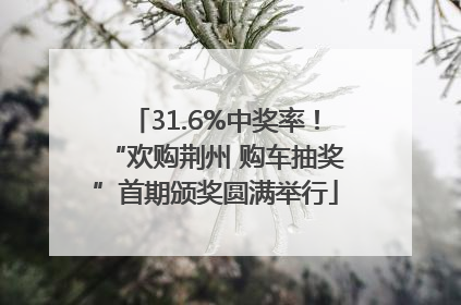 31.6%中奖率！“欢购荆州 购车抽奖”首期颁奖圆满举行