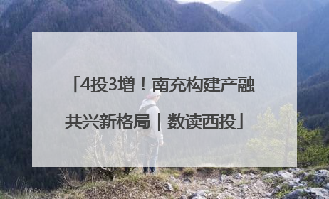 4投3增！南充构建产融共兴新格局｜数读西投