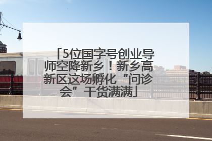 5位国字号创业导师空降新乡！新乡高新区这场孵化“问诊会”干货满满