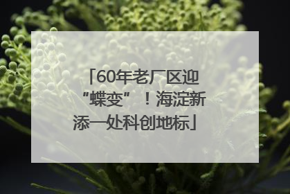 60年老厂区迎“蝶变”！海淀新添一处科创地标